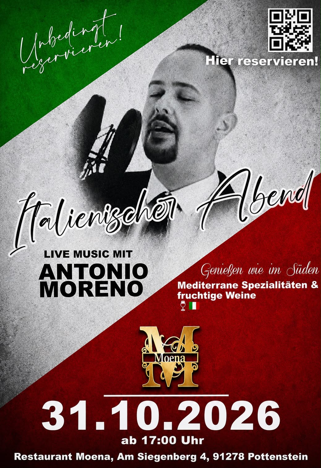 Italienischer Abend – Live Music mit Antonio Moreno
